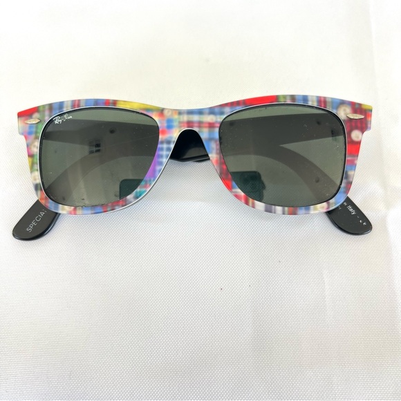 ♦️SOLD♦️RAY-BAN RB2140 Special Series Wayfarer Gray Lenses Multicolor Frame - Picture 11 of 15
